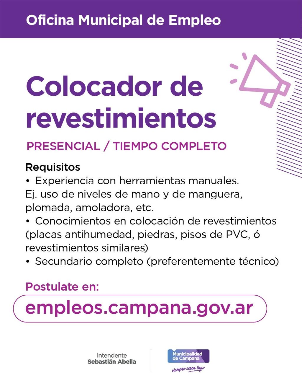 Colocador de revestimientos