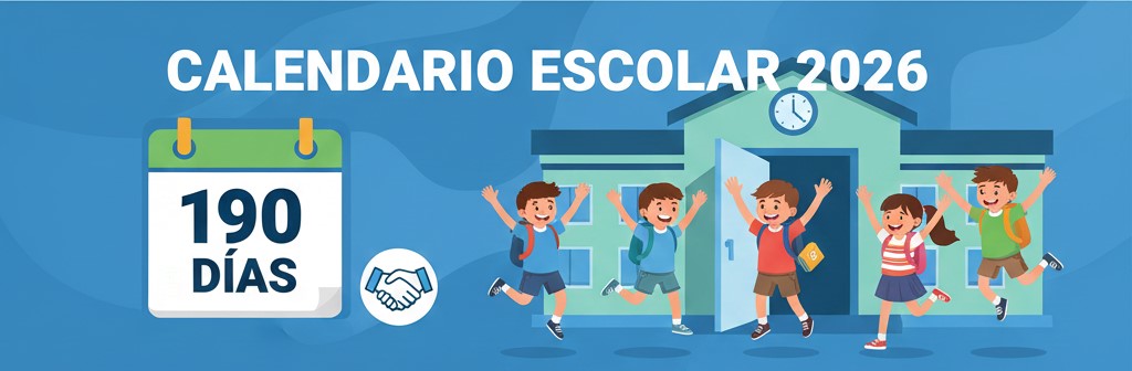 Se estableció el calendario escolar 2026 bajo la normativa de 190 días lectivos