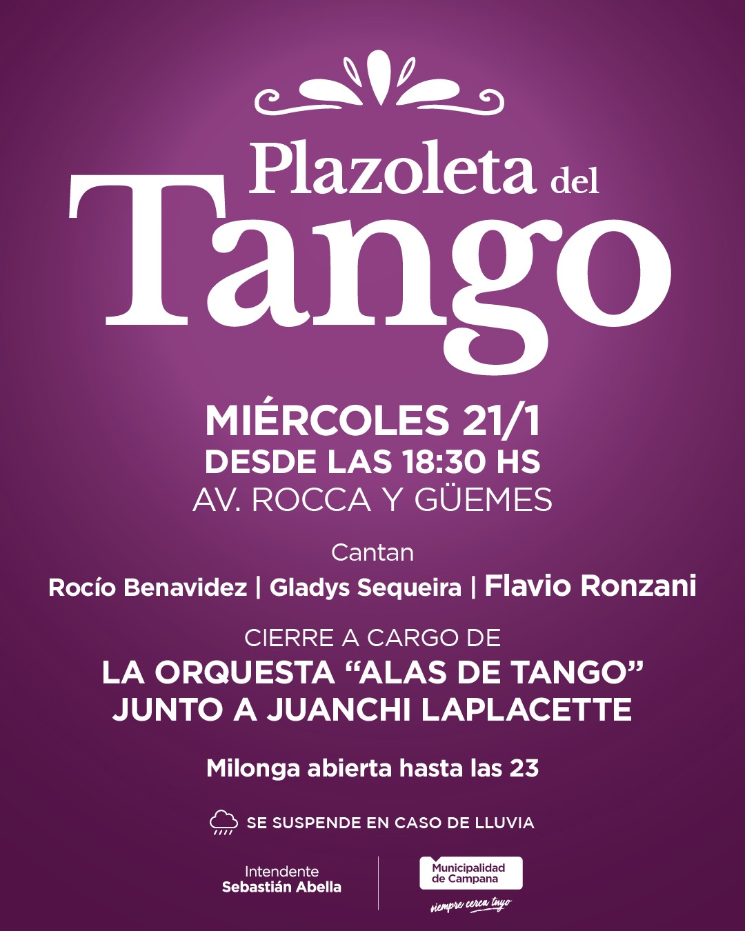 Agenda cultural: este miércoles llega una nueva edición de la Plazoleta del Tango