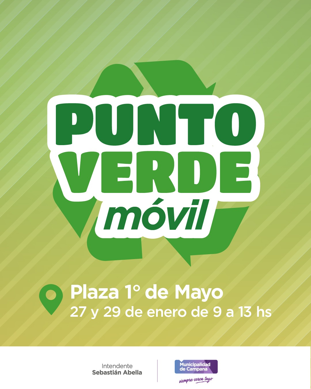 Punto Verde en Plaza 1° de Mayo: Días y horarios de atención