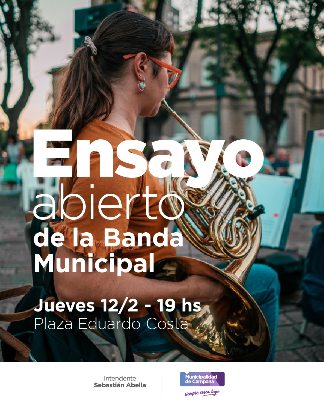 ¡No te lo pierdas! La Banda Municipal ensaya mañana en la plaza