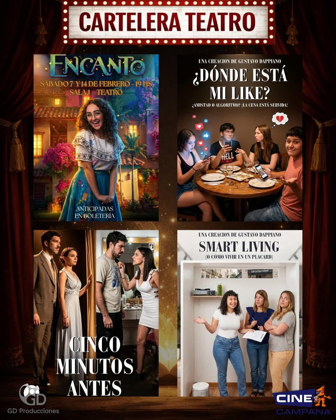 Sábado de teatro en Campana: cartelera con propuestas para toda la familia