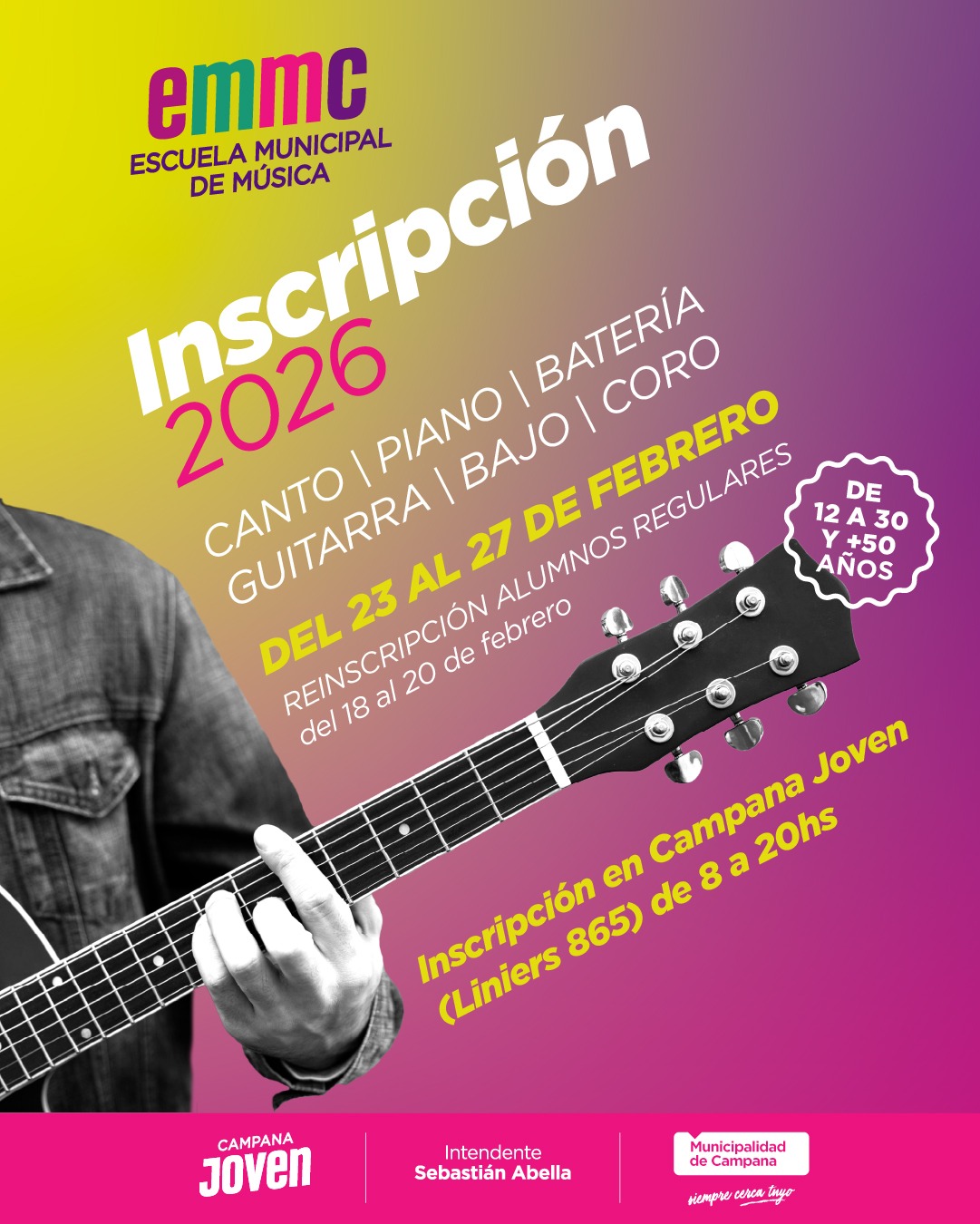 Escuela de Música de Campana abre su ciclo 2026: cómo anotarse