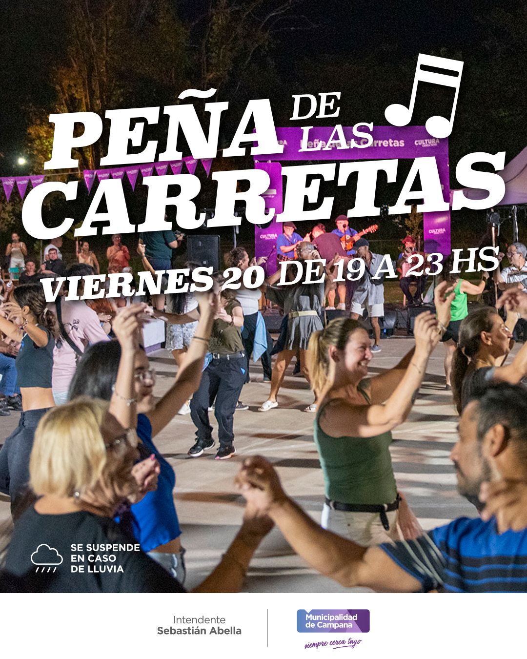 Viernes de peña: El Municipio invita a disfrutar del folklore en la Plaza de las Carretas