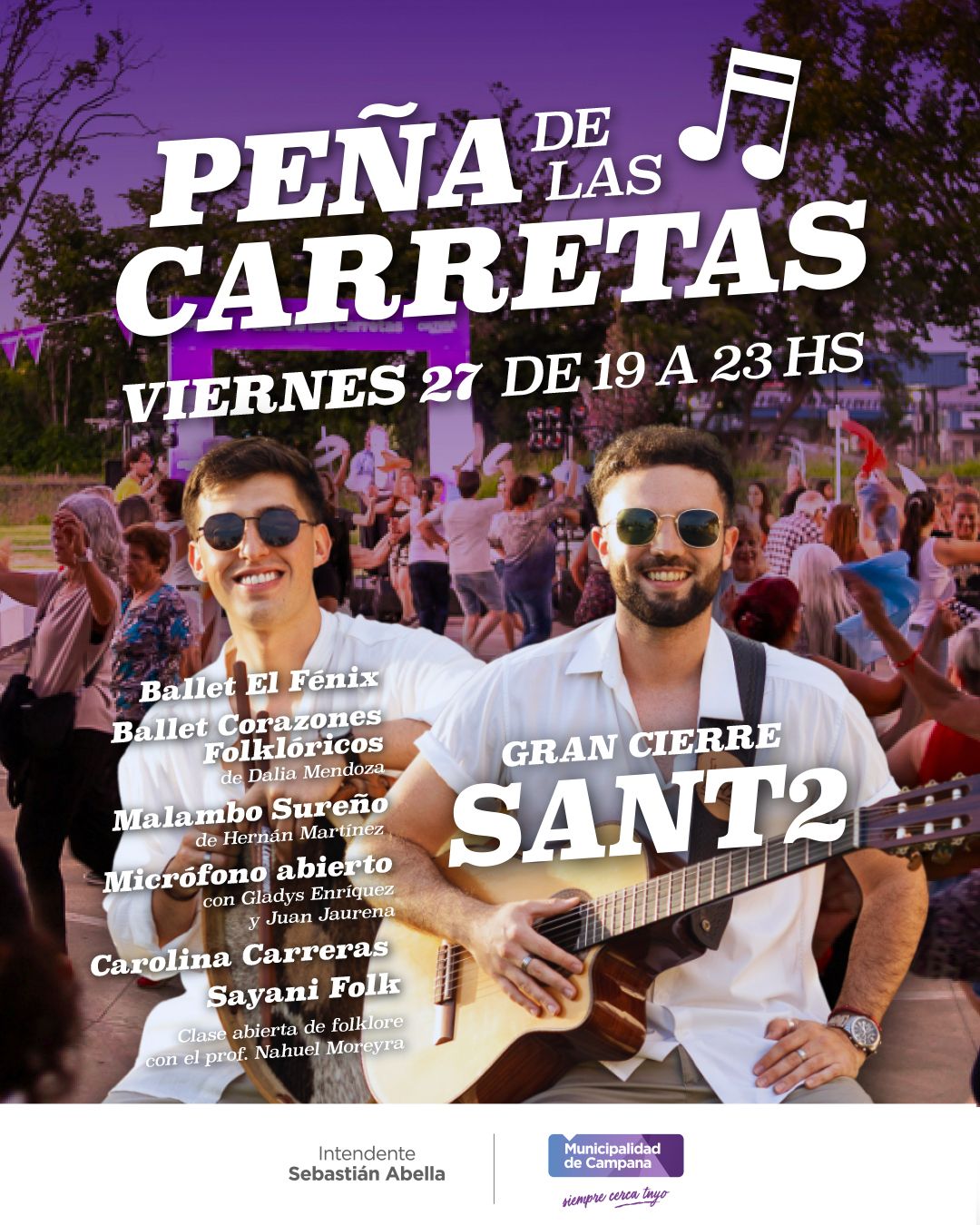 Última peña folklórica del verano: música y baile este viernes en Campana