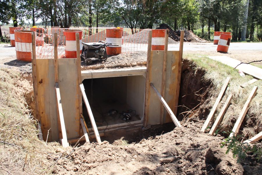 Ruta 4: avanzan las obras en las alcantarillas para mejorar el drenaje