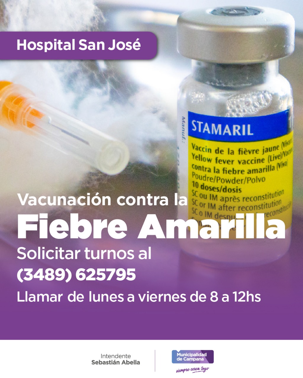El Hospital San José mantiene activa la campaña de vacunación contra la fiebre amarilla