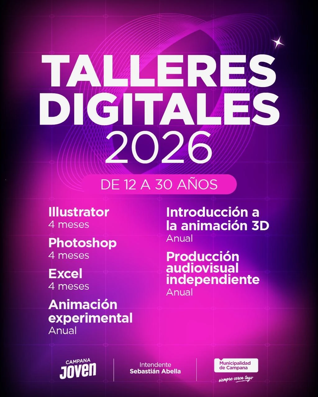 Ya podés anotarte: abrieron las inscripciones online para los talleres digitales gratuitos en el Espacio Campana Joven