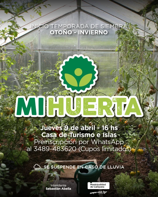 Vuelve el programa Mi Huerta a Campana: cómo inscribirse