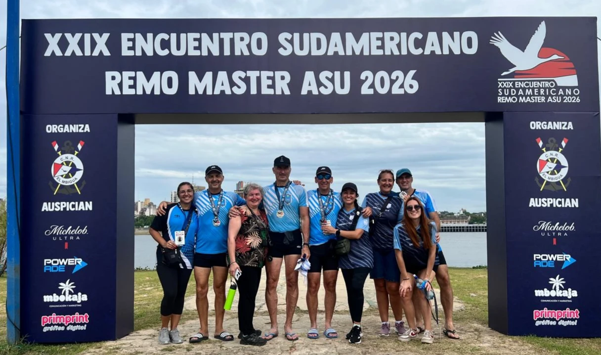 Gran actuación del CBC en Paraguay: Dos podios en el Sudamericano de Remo Máster 2026