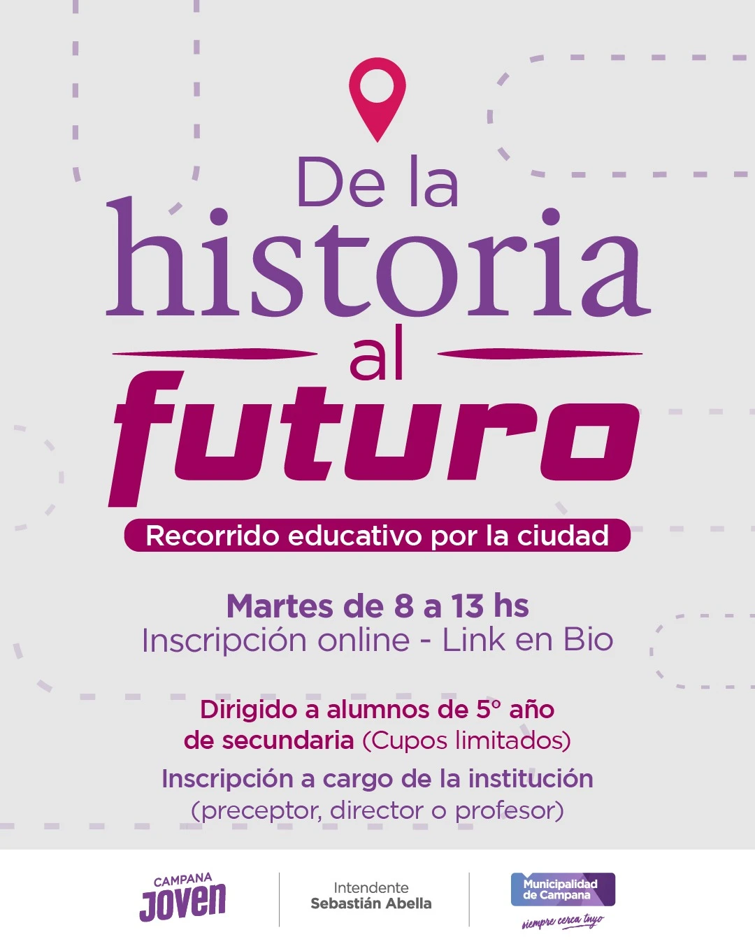Escuelas de Campana: ya se pueden inscribirse para los recorridos de De la historia al futuro