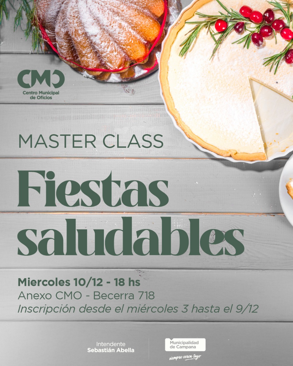 Aprende a hacer panificados saludables este miércoles 10, master class gratuita en Campana