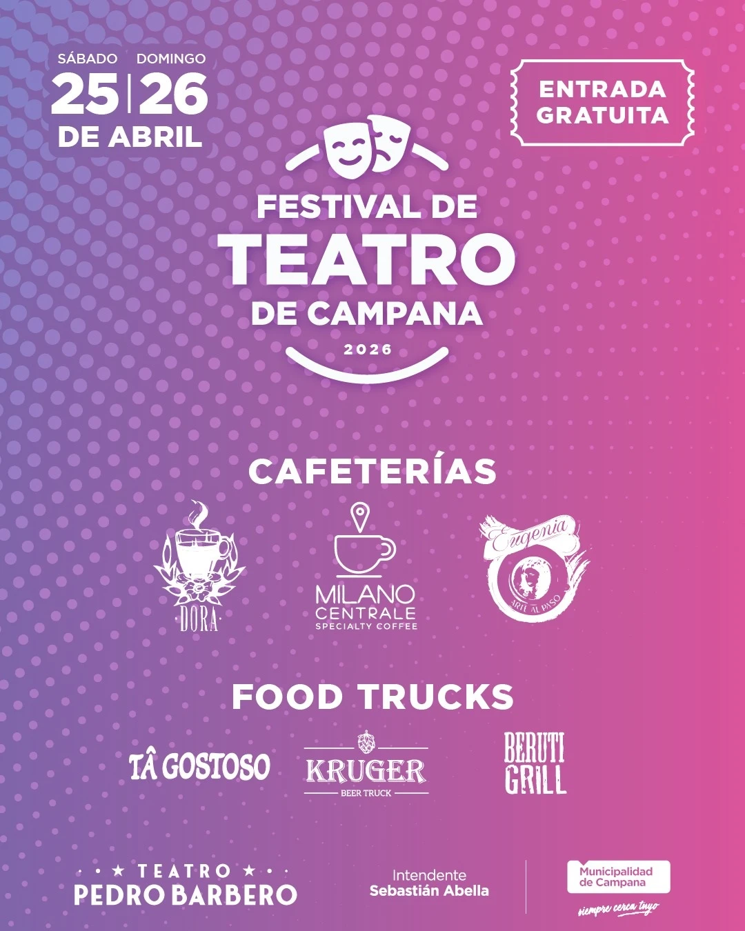 Teatro gratis y food trucks en el centro: El Municipio anunció cortes de tránsito por el Festival