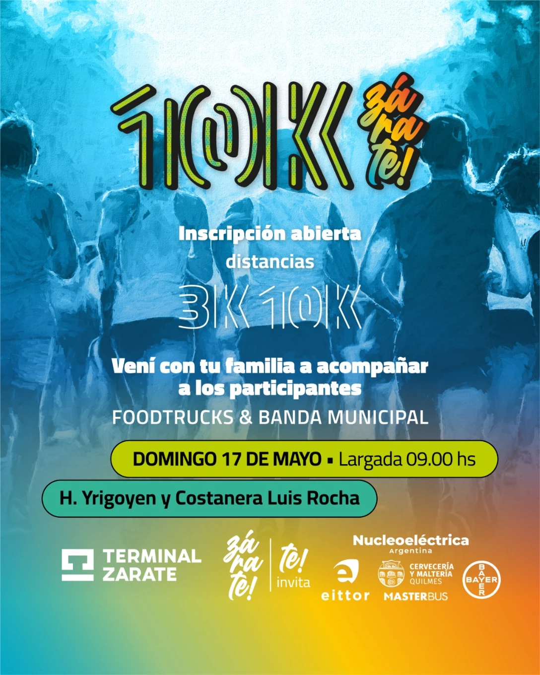 Cómo anotarse para participar de los 10K Zárate 2026 que organiza el Municipio