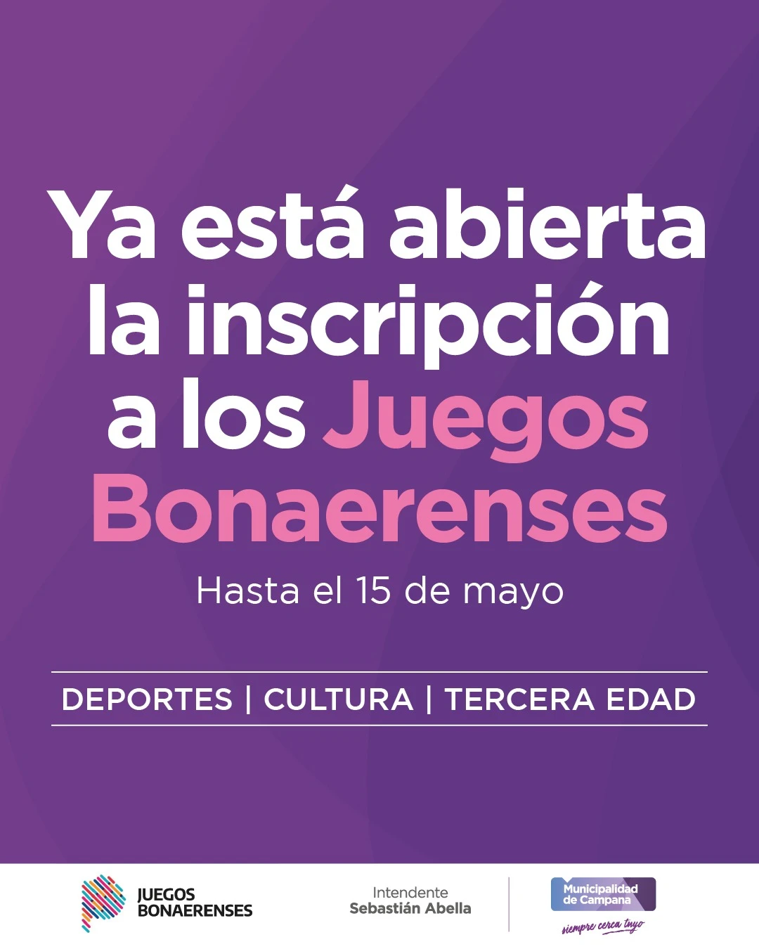 Juegos Bonaerenses 2026: Cómo inscribirse para representar a Campana